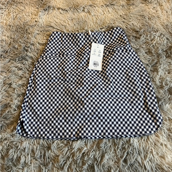 NWT Lady Hagen Classic gingham desert getaway dark navy tummy control skirt - Picture 1 of 4